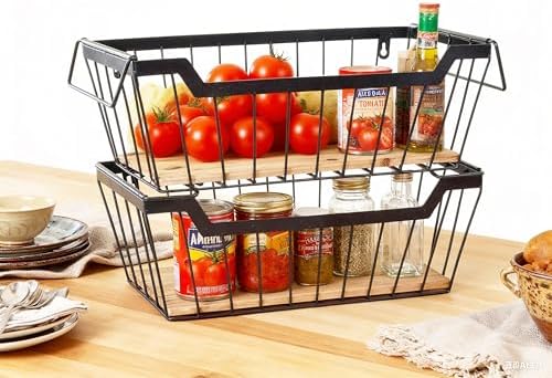 ShabbyDecor Metal Wire Basket - Image 2