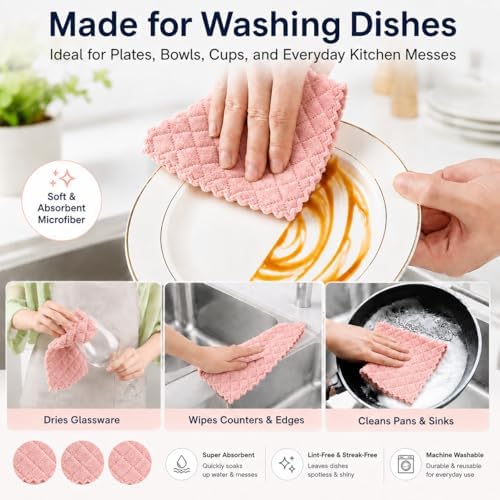 kimteny 12 Pack Dish Cloths for Washing Dishes - Image 3