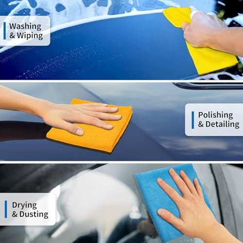 Shop Towels Rags, 1200 Pack Microfiber Cleaning Cloth Bulk Absorbent Lint-Free - Image 3
