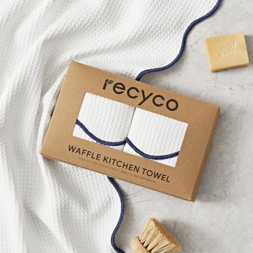 RECYCO Waffle Kitchen Towel Set of 2 - Image 7