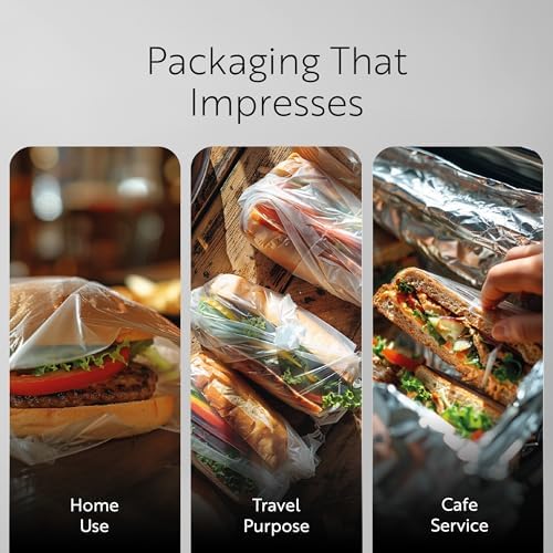 Restaurantware Plastic Food Wraps 1000 Pack of 10.75" x 12" Pre-Cut Clear - Image 6
