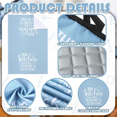 Sratte 6 Pcs Kitchen Decor Accessories Set, Light Blue - Image 5