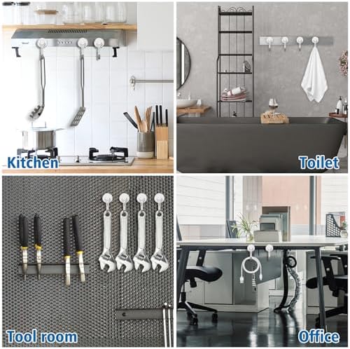 E BAVITE Swivel Swing Magnetic Hooks 40LBS Silver Refrigerator Magnet Hook - Image 6