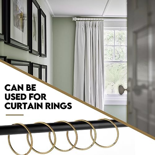 20Pcs Shower Curtain Hooks, Metal Round Shower Curtain Hooks Roman Rings - Image 5