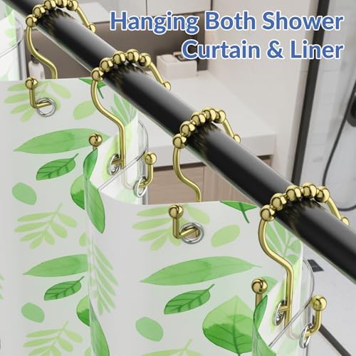 Goowin Shower Curtain Hooks, Metal Shower Curtain Rings Hooks, Smooth Gliding - Image 5