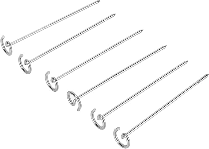 304 Stainless Steel Skewer Stand Set, Multifunction Grill and Dehydration Rack, Fryer Accessories for Pinxia - Food Grade Safety, Durable Design, Ideal for Barbecue and Air Fryer (6QT)
