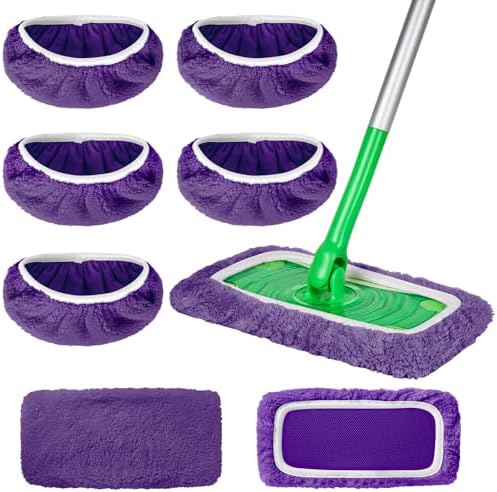 AmaVins 5 Pack Reusable Microfiber Mop Pads Compatible by AmaVins