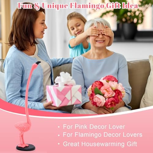 Maxdot Pink Flamingo Paper Towel Holder 18.7'' Cast Iron Paper Towel Holder - Image 4