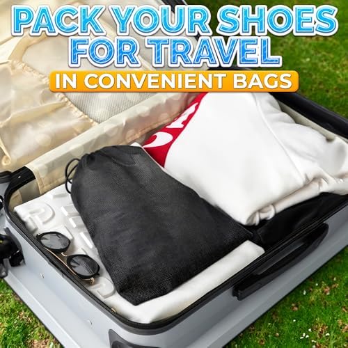 Shoe Bags for Travel, 10 Pack, 11.8"x15.75", Drawstring - Image 6