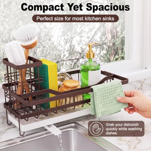 Sponge Holder for Kitchen Sink, Self-draining Sink Caddy - Image 6