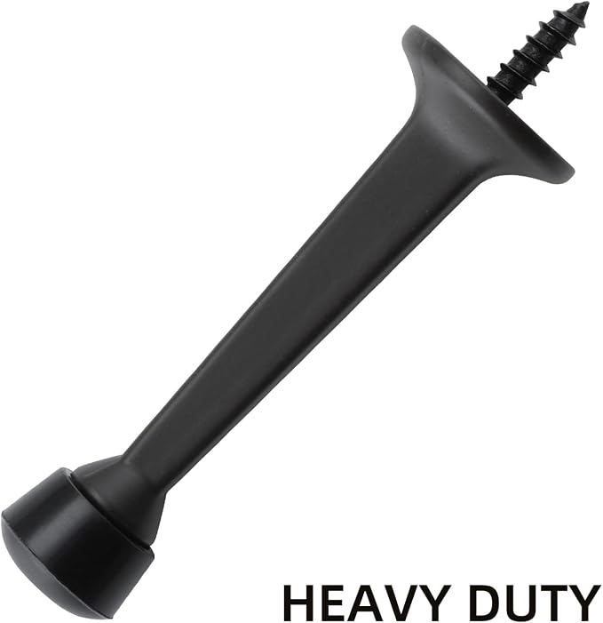 HOME MASTER HARDWARE 3" Heavy Duty Solid Door Stop, 12 Pack, Matte Black | Wall - Image 8