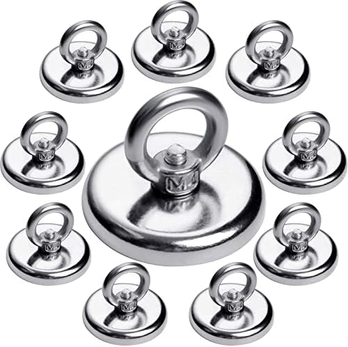 VNDUEEY 100 LBS Strong Magnetic Hooks, 10 Pack Magnet Hooks Rare Earth by VNDUEEY