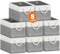Fab totes Storage Bins 8-Pack, Foldable Storage Baskets by Fabtotes