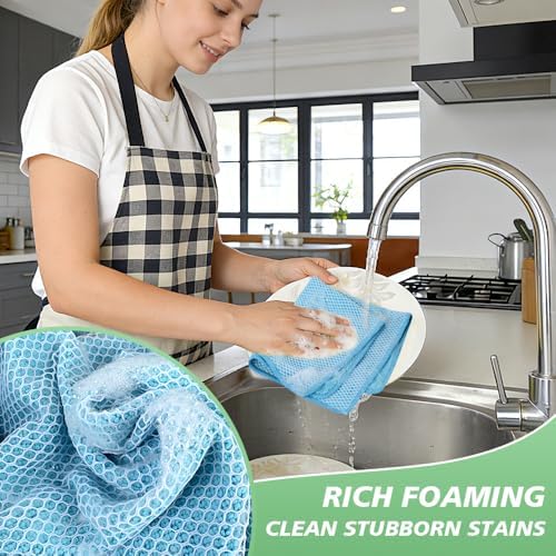 SINLAND Dish Cloth for Washing Dishes Kitchen Washcloth Cleaning Cloth - Image 5