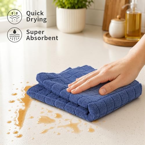 Kitinjoy Premium Kitchen Towels, Large 100% Cotton Terry 390 GSM Kitchen Hand - Image 3
