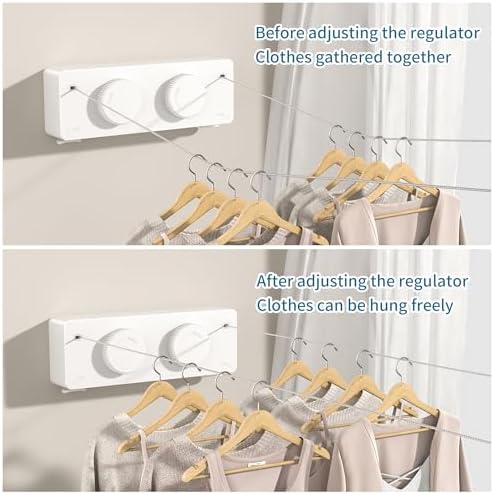 JOOM Double Retractable Clothesline, 2 x 13.8 FT, 40 LB Heavy-Duty - Image 6