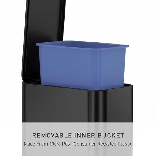 simplehuman Slim Step Can, 5L / 1.3 Gallon Compact Bathroom Trash Can, Liner - Image 8
