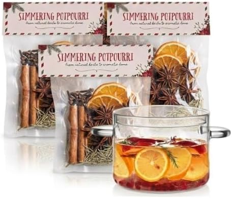 3 Pack Simmer Pot Potpourri Mix: Cinnamon Clove Orange Rosemary Star Anise by TheArtofScentedLiving