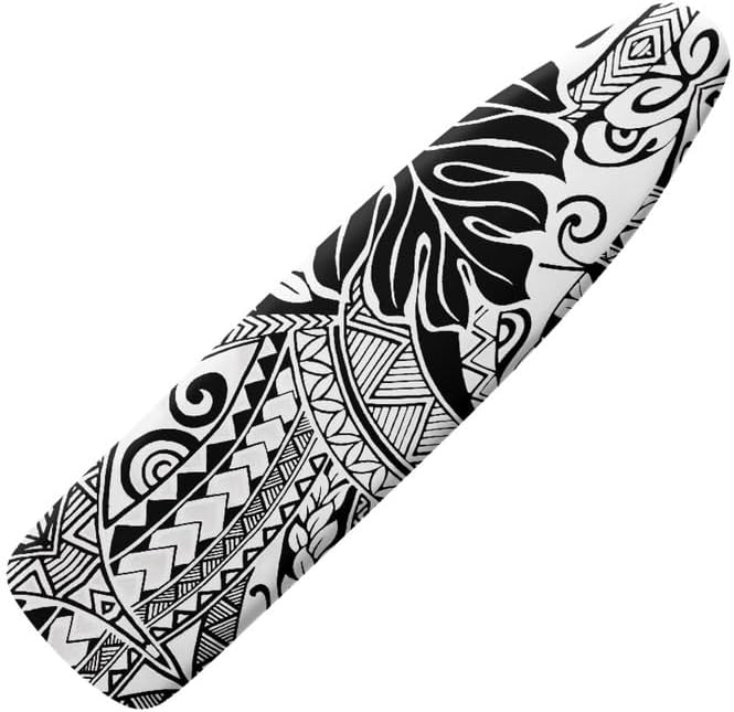 Boho Zigzag Ironing Board Cover Hawaii Tropic Monstera Standard Size 15" X 54" by Daulesho