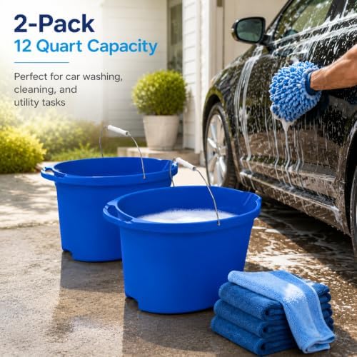 Wash Bucket 12 Quart Oval Plastic - Image 6