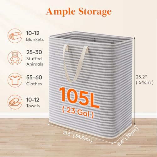 Lifewit 105L Large Collapsible Laundry Basket - Image 3