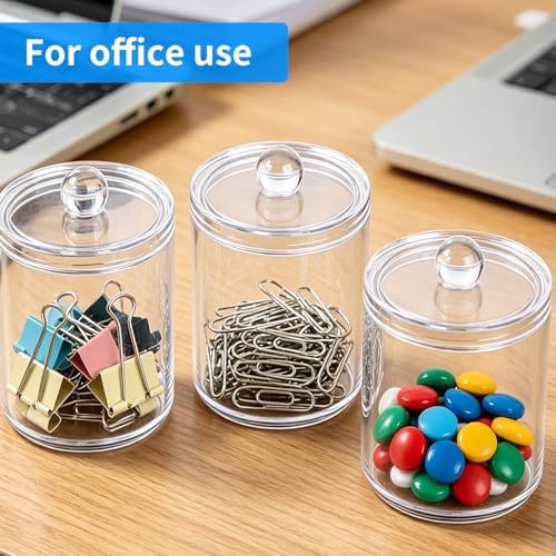 3 Pack Acrylic Qtip Holder Dispenser, Vanity Accessories - Image 6