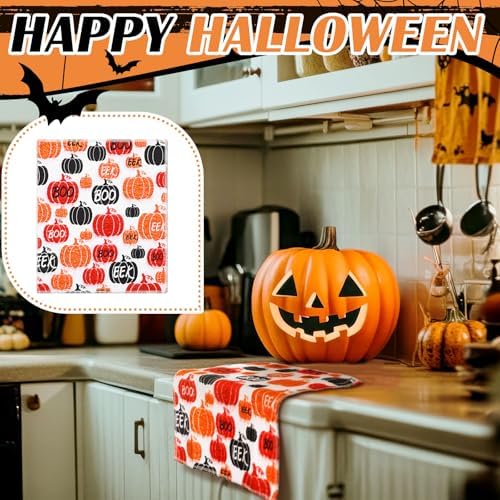 Mindsoft 36 Pcs Halloween Reusable Paper Towels Rolls Washable Bulk Halloween - Image 2