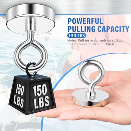 1.42 Inch Neodymium Fishing Magnet, 150 LB Strong Magnet Fishing - Image 6