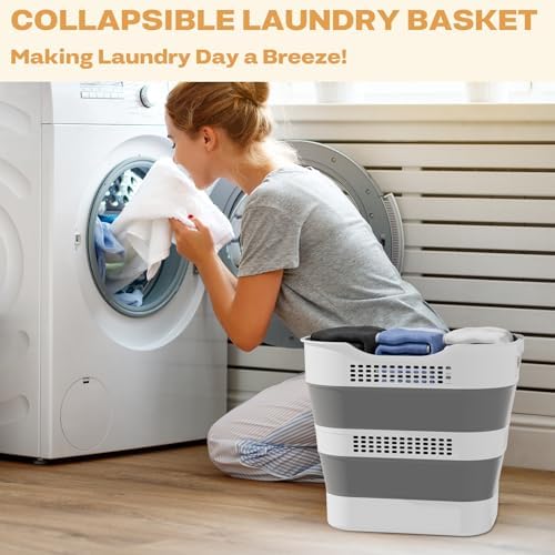 OOAMBB 43L+43L Collapsible Laundry Baskets plastic - Image 2
