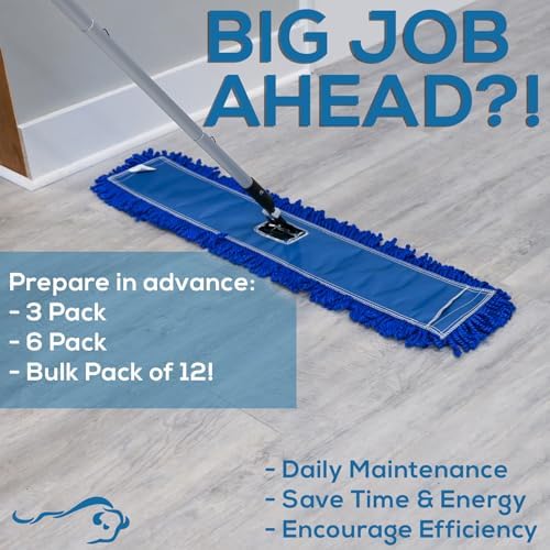 KLEEN HANDLER 36" Microfiber Dust Mop Head Replacement, Pack 12 - Image 3