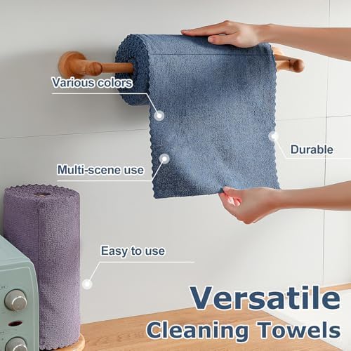 Jessy Home 80 Pack Microfiber Cleaning Cloth Roll Reusable Paper Towels 12"x12" - Image 5