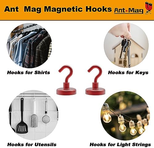 Ant Mag Strong Magnet Hooks 100lbs+ Pulling Force Neodymium Hooks Hangers Heavy - Image 5