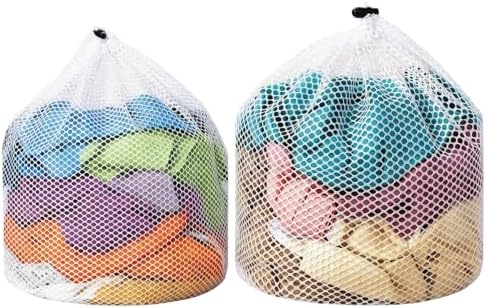 Mesh Laundry Bags, 2 Pack, 30x40cm & 40x50cm by Unknown