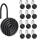 Circle Shower Curtain Hooks, Decorative Bathroom Curtain Rings by Sunlit