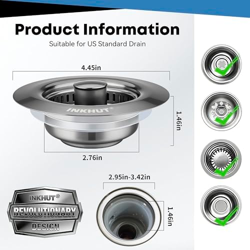 Upgraded 3 in 1 Kitchen Sink Drain Strainer - Image 5