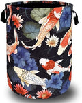 Koi Fish Pattern Laundry Basket Oxford Cloth Foldable Hamper 18.9x16.5 Inch by SELIONLIKN
