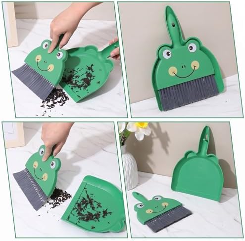 Upgrade Small White Broom and Dustpan Set, Hand Dustpan and Brush Set, Cute - Image 6