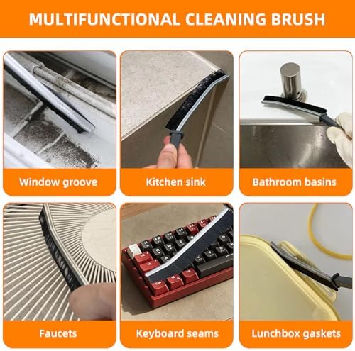 12Pcs Crevice Cleaning Brush Set, Hard Bristle Gap Cleaning Tools, Window & Car - Image 6