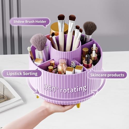fanado 360° Rotate Makeup Brush Holder Organizer, Makeup Organizers Countertop - Image 2