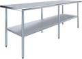30 in. x 96 in. Stainless Steel Work Table | NSF Kitchen Prep Table | Utitly Metal Table