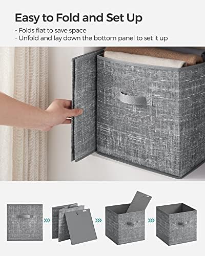 SONGMICS Storage Cubes, 13-Inch Foldable Closet Organizers - Image 6