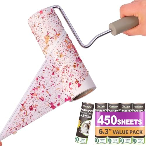 Extra Sticky Large Surface Lint Roller, 6.3'' Giant Lint Roller Refills - Image 2