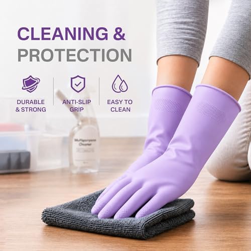 3 Pairs Dishwashing Gloves, Reusable Dish Gloves - Image 2
