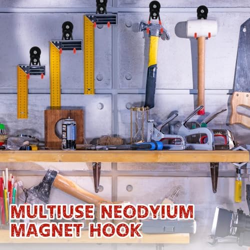 Landhoow 26 Pcs Large Magnetic Hooks Heavy Duty Garage Magnet Hooks Strong - Image 6