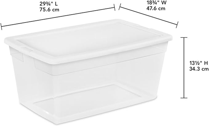 Sterilite Storage Box, Stackable Clear Plastic Bins, 90 Quart - Image 3