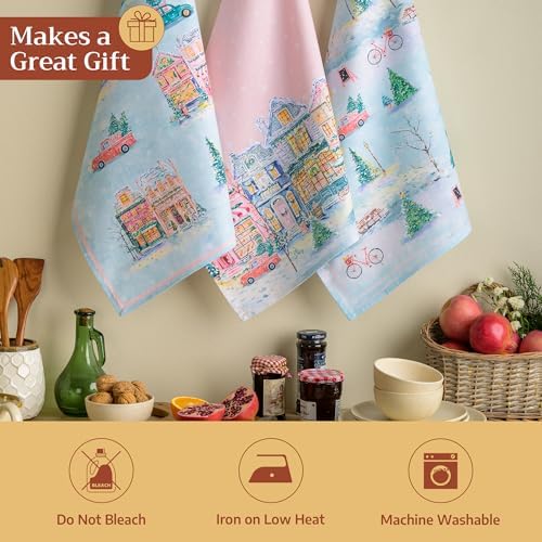Maison d' Hermine Kitchen Towels Set of 3 Reusable 100% Cotton 27.50" x 20" - Image 5