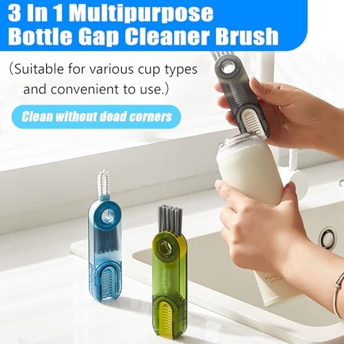 Cup Lid Gap Cleaning Brush 3PCS Bottle Brushes 3 in 1 Cup Lid Gap Cleaner - Image 3