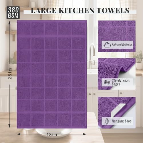 Homaxy 100% Cotton Kitchen Towels 18"x28", 4 Pack Dish Towels - Image 2