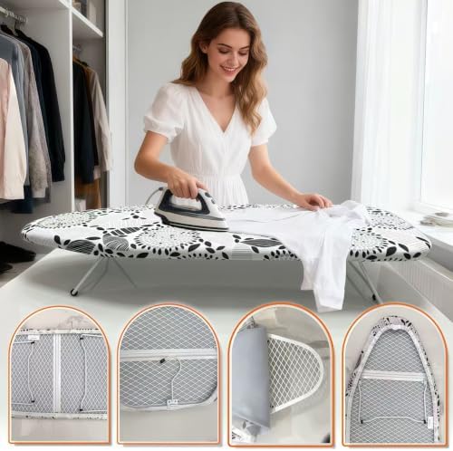Tabletop Ironing Board with Heat Resistant Cover and Pad - Image 2