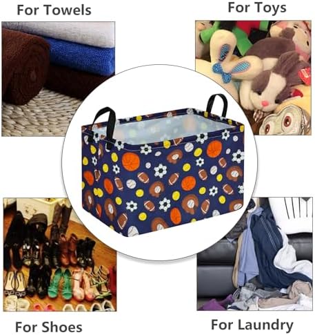MAIZMZ Kids Hamper Storage Bins Organizer Toy Box Laundry Basket Large Canvas - Image 6